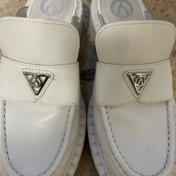Wishbone ( by Browns) size 8 White leather Mules - Picture 3 of 4